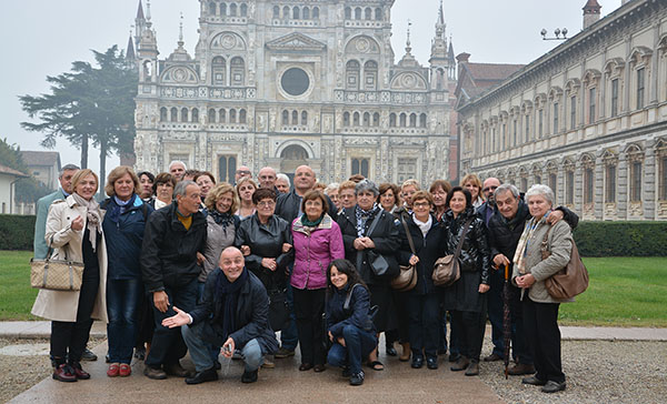 Foto di gruppo gita a Pavia